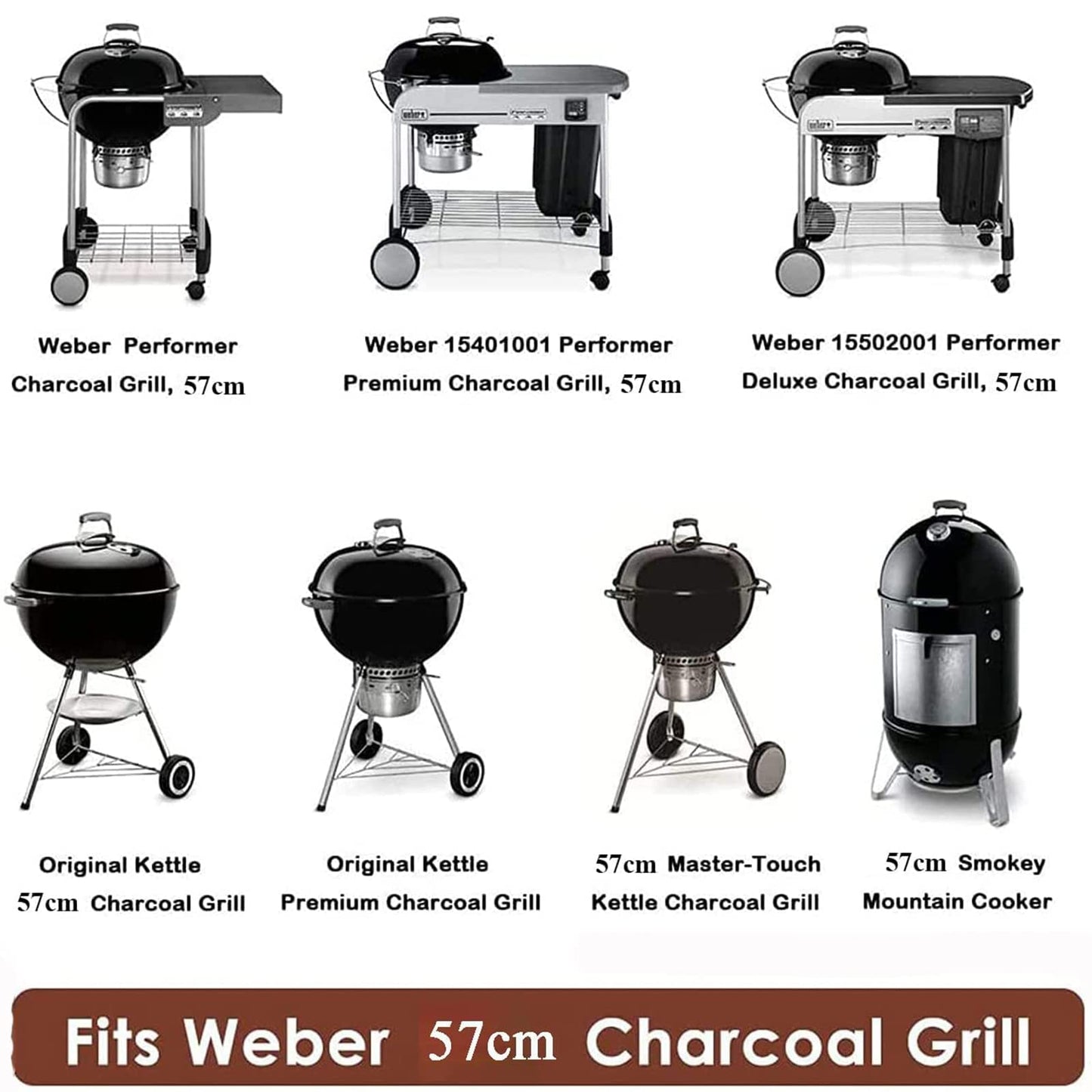 GFTIME 54,6cm Cooking Grate 7436 Grill Replacement Parts For Weber 57 CM Charcoal Grill, Grill Grid Spare Parts for Weber Kettle One-Touch Charcoal Grill