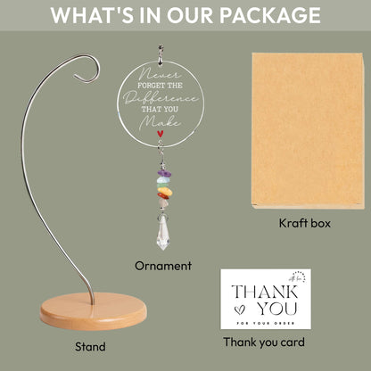 Never Forget The Difference You Make Appreciation Teacher Gifts For Women, Employee Appreciation Gifts, Retirement, Farewell, Thank You Gift For Nurse, Coworkers, Boss, Inspirational Office Desk Decor