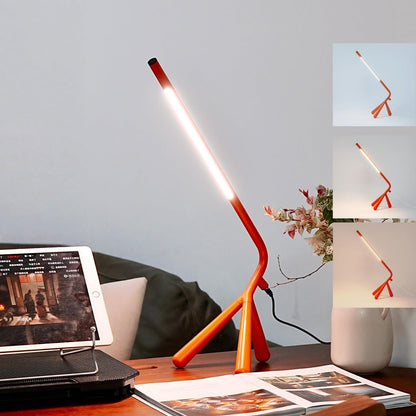 Simisand LED Creative Desk Lamp with USB Tybe-c Stepless Dimmable Eye Caring Desk Light for Home Office Bedroom Bedside College Dorm, Reading Lamp,Decorative Gift Table Lamp Red Orange