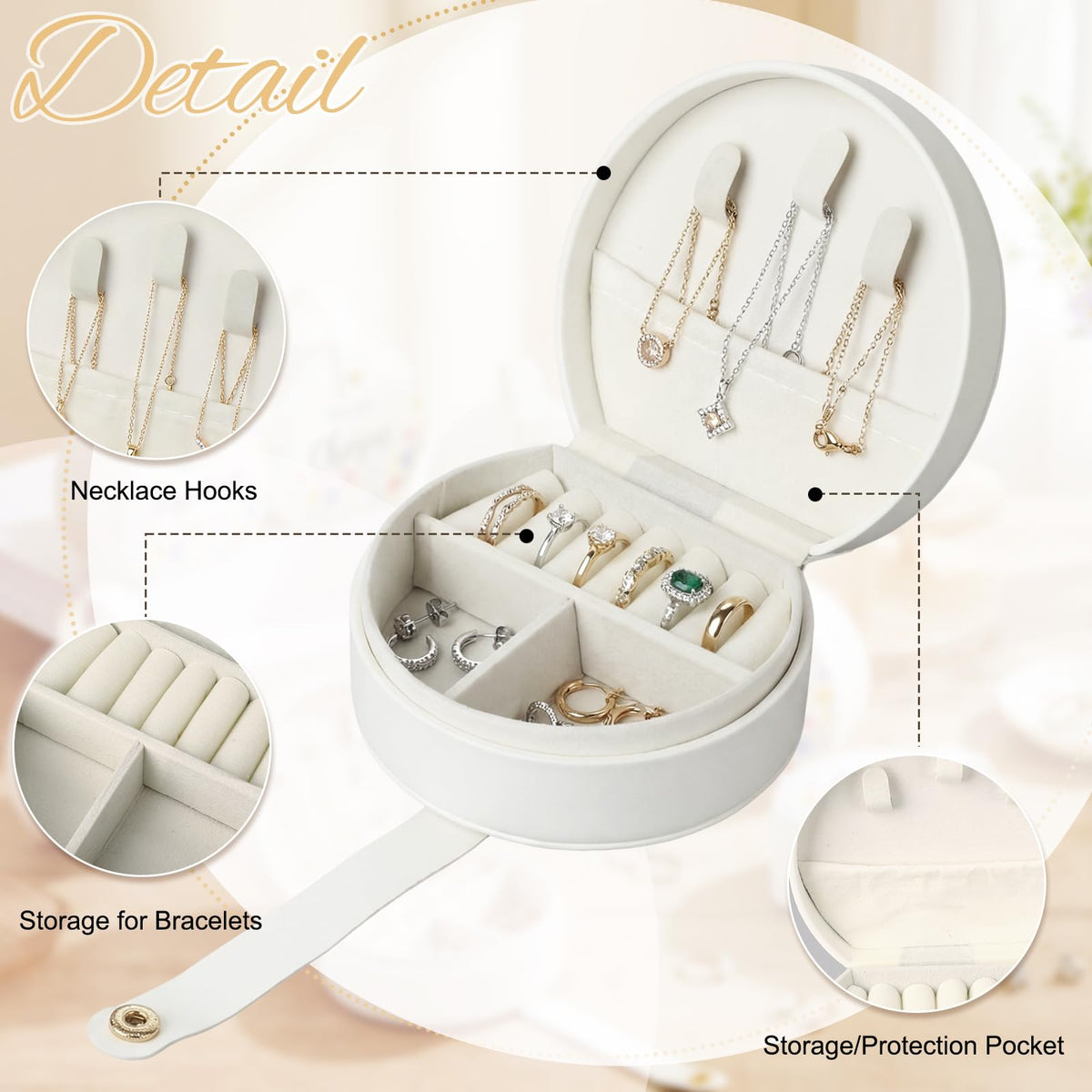 Yinkin 10pcs Mini Travel Jewelry Box Bulk: Inspirational Gifts for Women - Mother's Day, Teacher's Day, Nurses' Week - Multicolor PU Leather Case for Rings, Earrings, Necklaces, Pendants, Bracelets