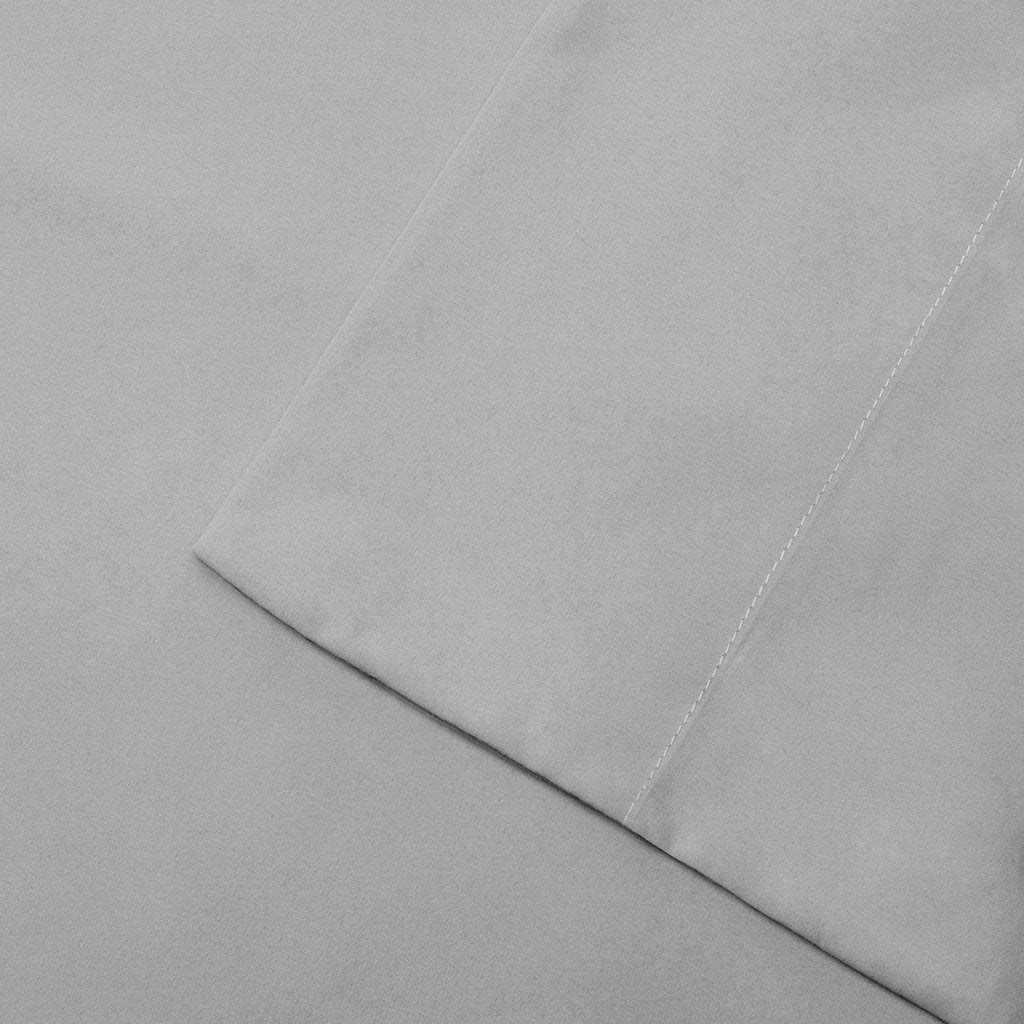 Madison Park 3M smallcell Color Fast, Wrinkle and Stain Resistant, Soft Sheets with 16" Deep Pocket All Season, Cozy Bedding-Set, Matching Pillow Case, Twin, Grey (MP20-2383)