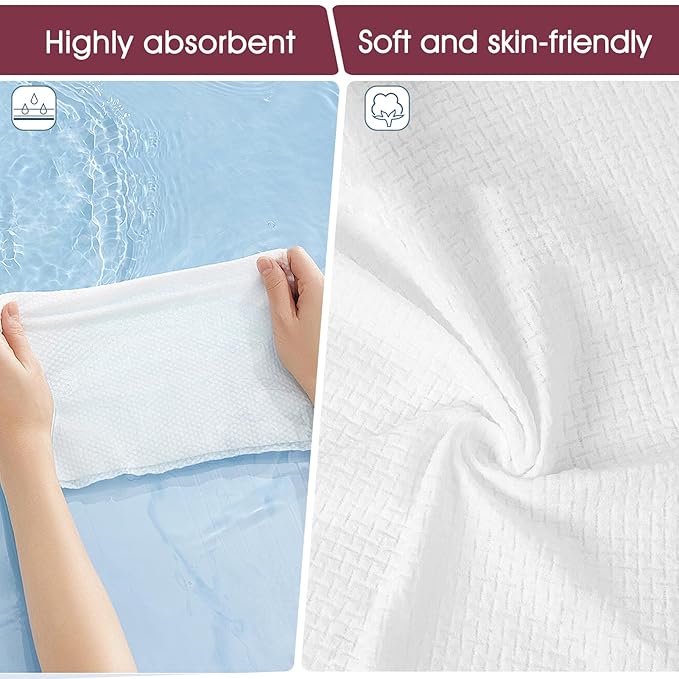 Classycoo Thick Disposable Compressed Towels Tablets- Individually Wrapped Face