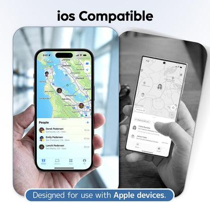 Slim Rechargeable Tracker Card for Apple Find My – Ultra-Thin Wallet Finder for iPhone, Bluetooth Item Locator for Wallet, Keys & Passport (iOS Only, Black)