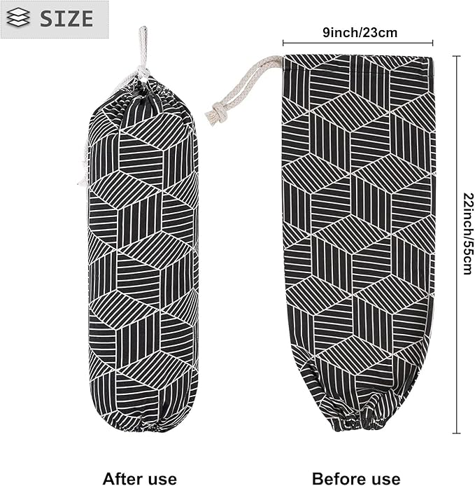 Plastic Bag Holder, Wall Mount Plastic Bag Organizer, Shopping Bags Carrier