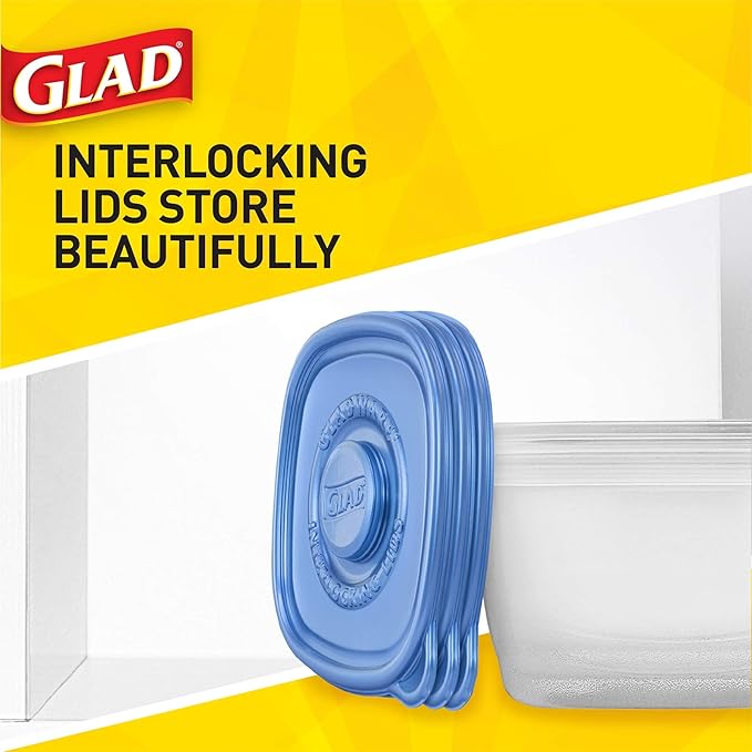 Glad Family Size Food Storage Containers, XL Square