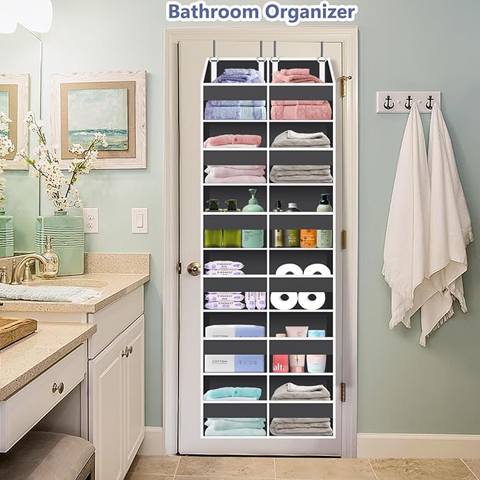 Heavy Duty Over The Door Organizer 6 Tiers, Extra Large Behind Door Storage of