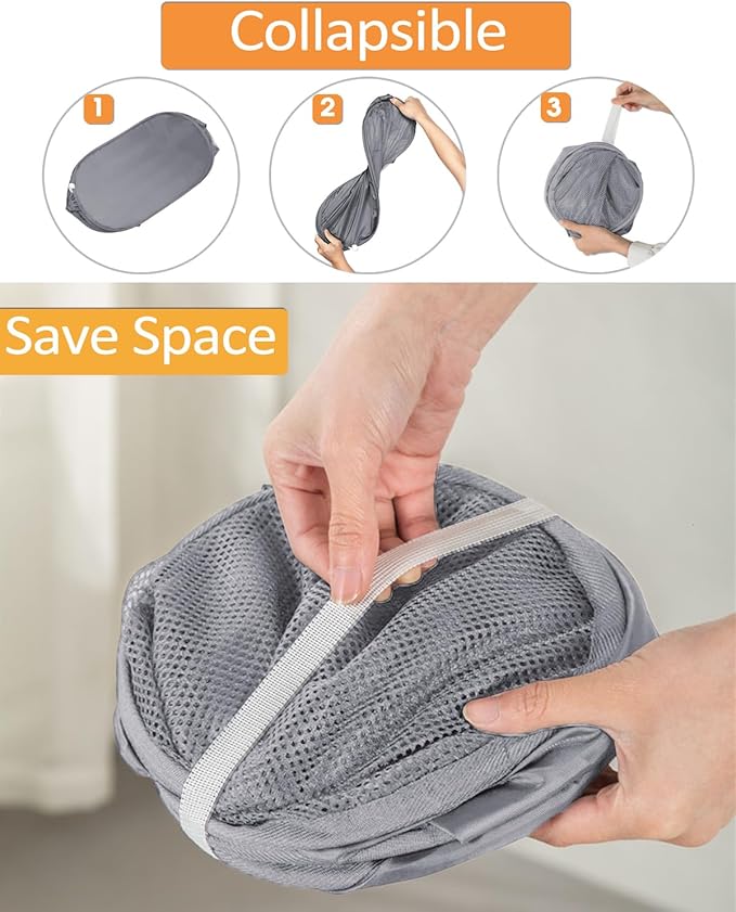 Durable Collapsible Laundry Baskets, Foldable Laundry Hamper