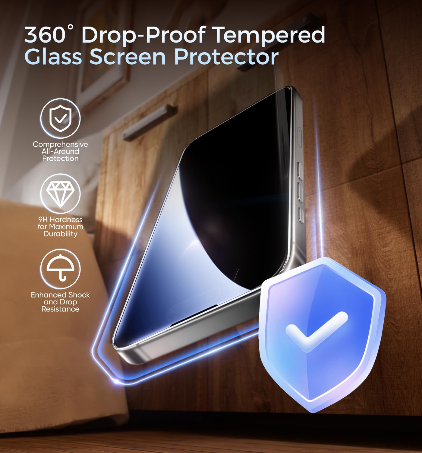 MAGIC JOHN 3rd Gen Upgraded for iPhone 16ProMax Privacy Screen Protector 6.9 Inch,25°Anti-Spy Screen,Shockproof Tempered Glass,Auto Dust-Removal,Bubble Free,Easy Installation,2 Pack