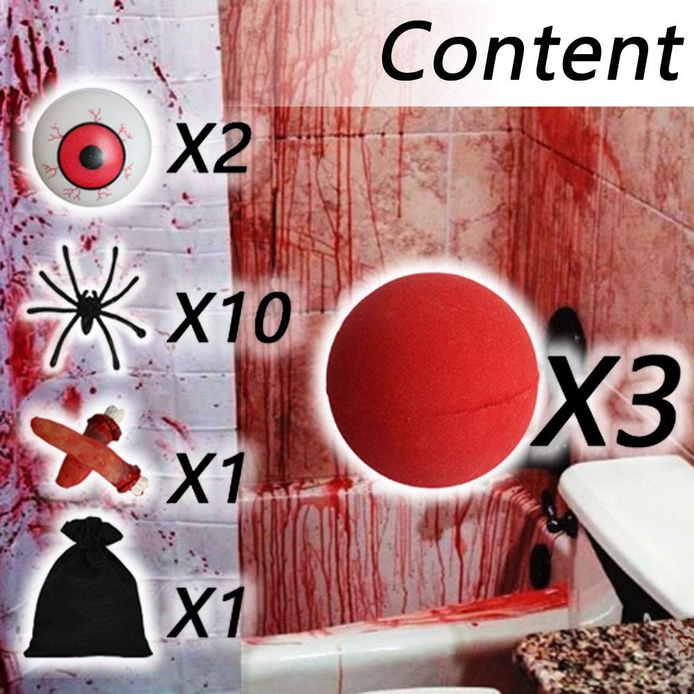 Halloween Bath Bombs with 3 Red Funny Bath Bombs for Halloween Horror Theme Party Halloween Décor