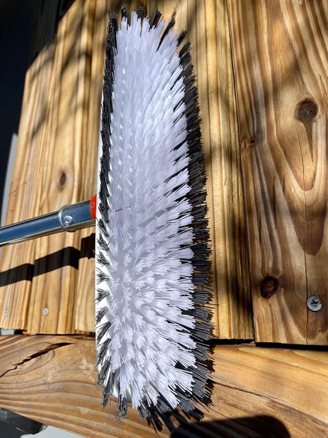BITOPE Deck Scrub Brush with Long Handle, Heavy Duty Floor Cleaning Brush