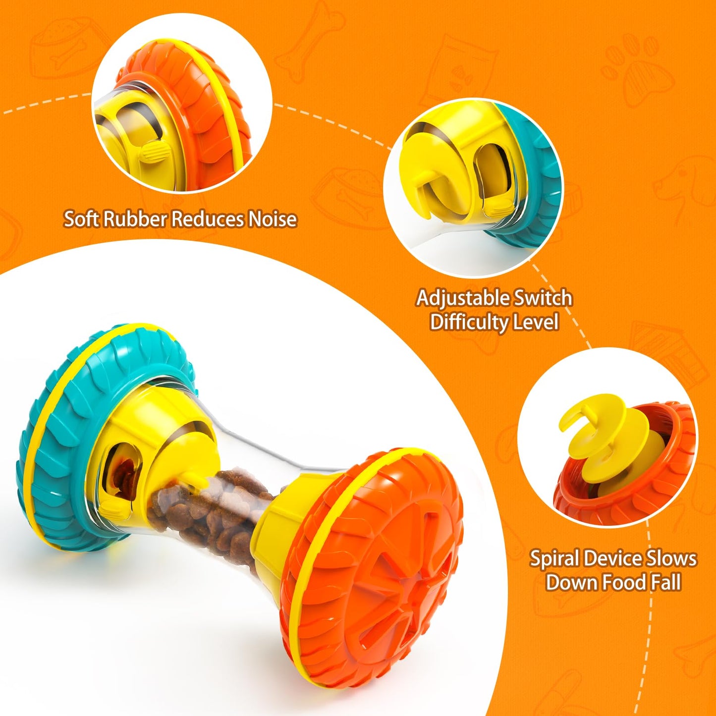 MateeyLife Interactive Dog Toys for Boredom, Dog Puzzle Toys for Mental Stimulation, Treat Dispenser Slow Feeder Enrichment Toy