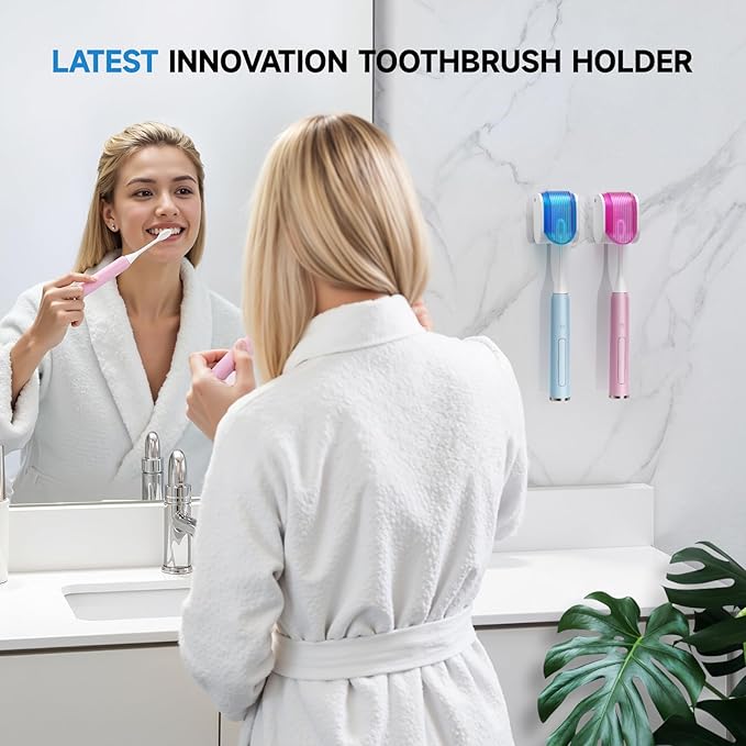 Toothbrush Holders for Bathrooms【Upgrade Single Slot Design】 Toothbrush Holder