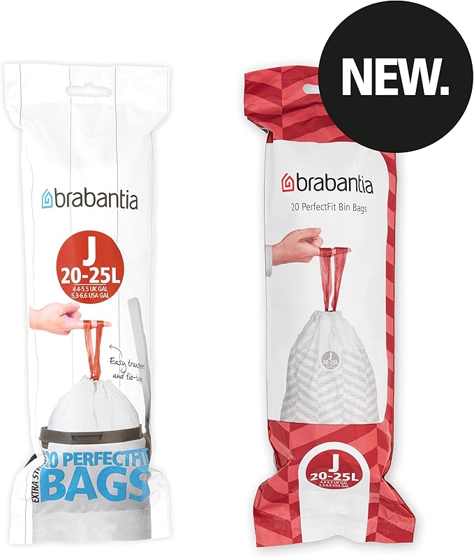 Brabantia PerfectFit Trash Bags High Quality Thick Plastic Trash Can Liners