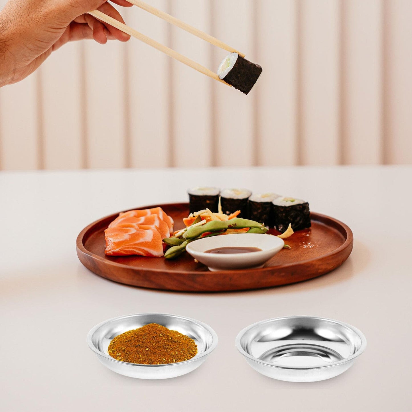 MAGICLULU Stainless Steel Small Plates Set of 10 3.14 Inch Round Sauce Dishes for Condiments Appetizers Mustard Snack Serving Ideal for Home Kitchen Restaurant Outdoor