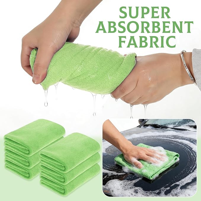 6 Pcs Extra Large Microfiber Cleaning Cloth Reusable Microfiber Towels Thick