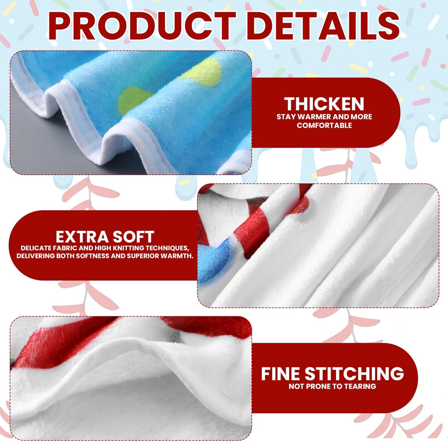 Tigeen 1 Pcs 60" Round Ice Cream Baseball Blanket for Teens Boys Girls Adults Soft Flannel Baseball Ice Cream Drip Stuff Throw for Couch Bed Dorm Room Decor Player Team Senior Night Gifts (Blue)