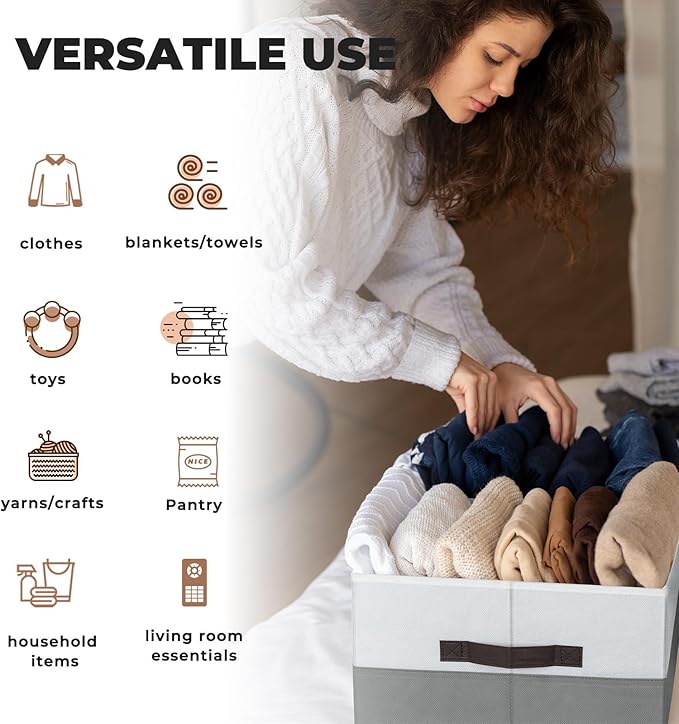 Criusia 8 Pack Closet Organizers and Storage Bins