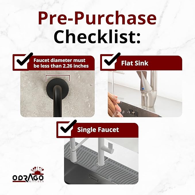 ODRAGO Silicone Kitchen Sink Splash Guard