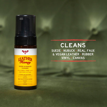 LEATHER Honey Suede & Nubuck Care Kit: Cleaner, Protector, Suede Brush & Eraser: Clean, Protect & Restore Shoes, Boots, Uggs, Furniture, Jackets, Bags and Apparel. Safe for Any Color