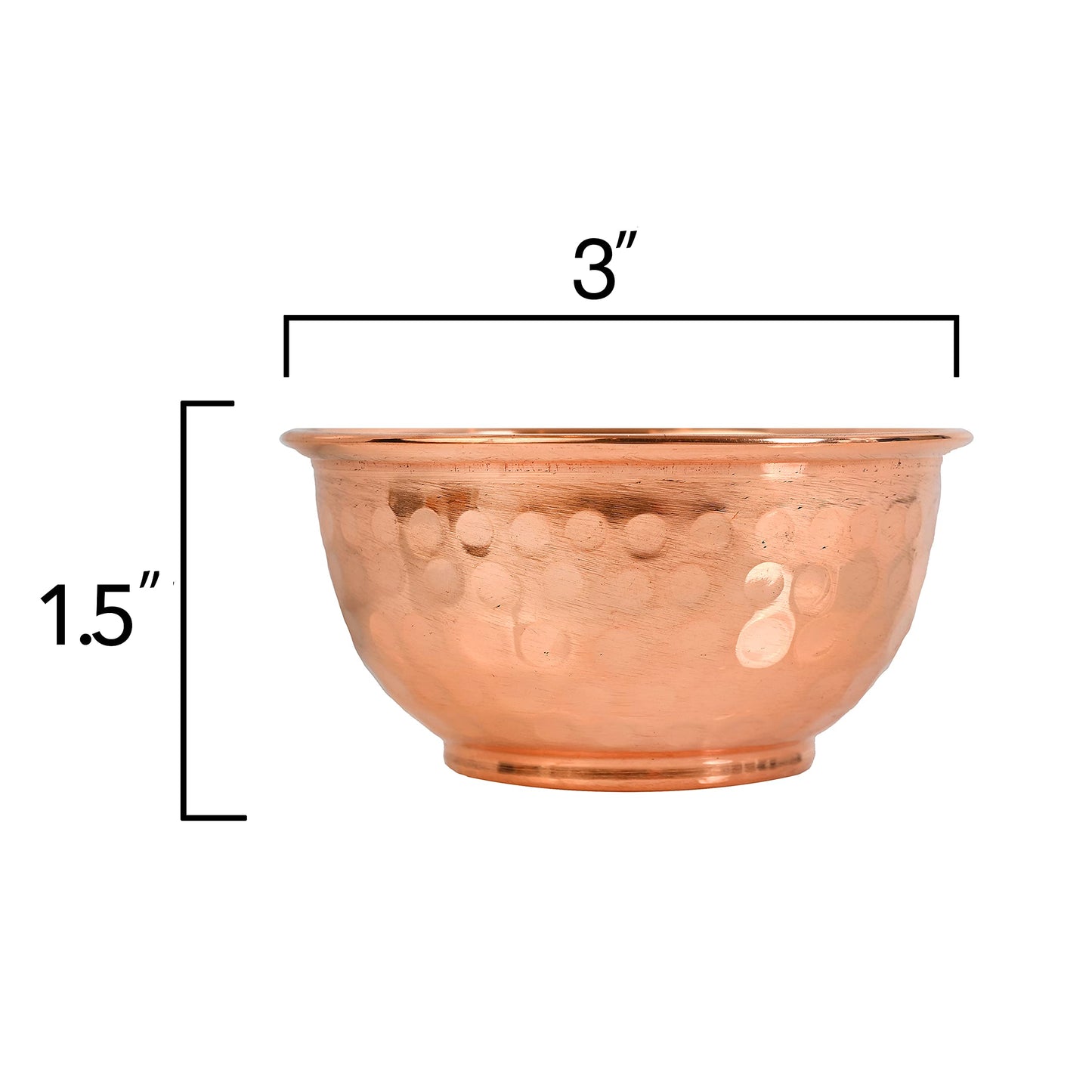 Incense Garden Plain Hammered Copper Offering Bowl for Altar Use, Rituals, Incense, Smudging, and Decoration 3 Inches
