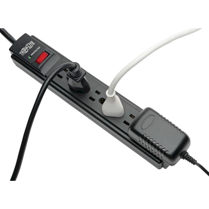 Eaton Tripp Lite series 6 Outlet Surge Protector Power Strip, 6ft Extension Cord, 900 Joules, 15A Circuit Breaker, UL Certified, Black (TLP606B)