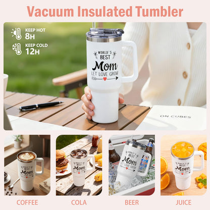 Birthday Gifts for Mom – Luxury Gifts Box Birthday with Candle and Tumbler, Happy Birthday Gift Basket for Women, Perfect Mom Birthday Gifts from Daughter or Son