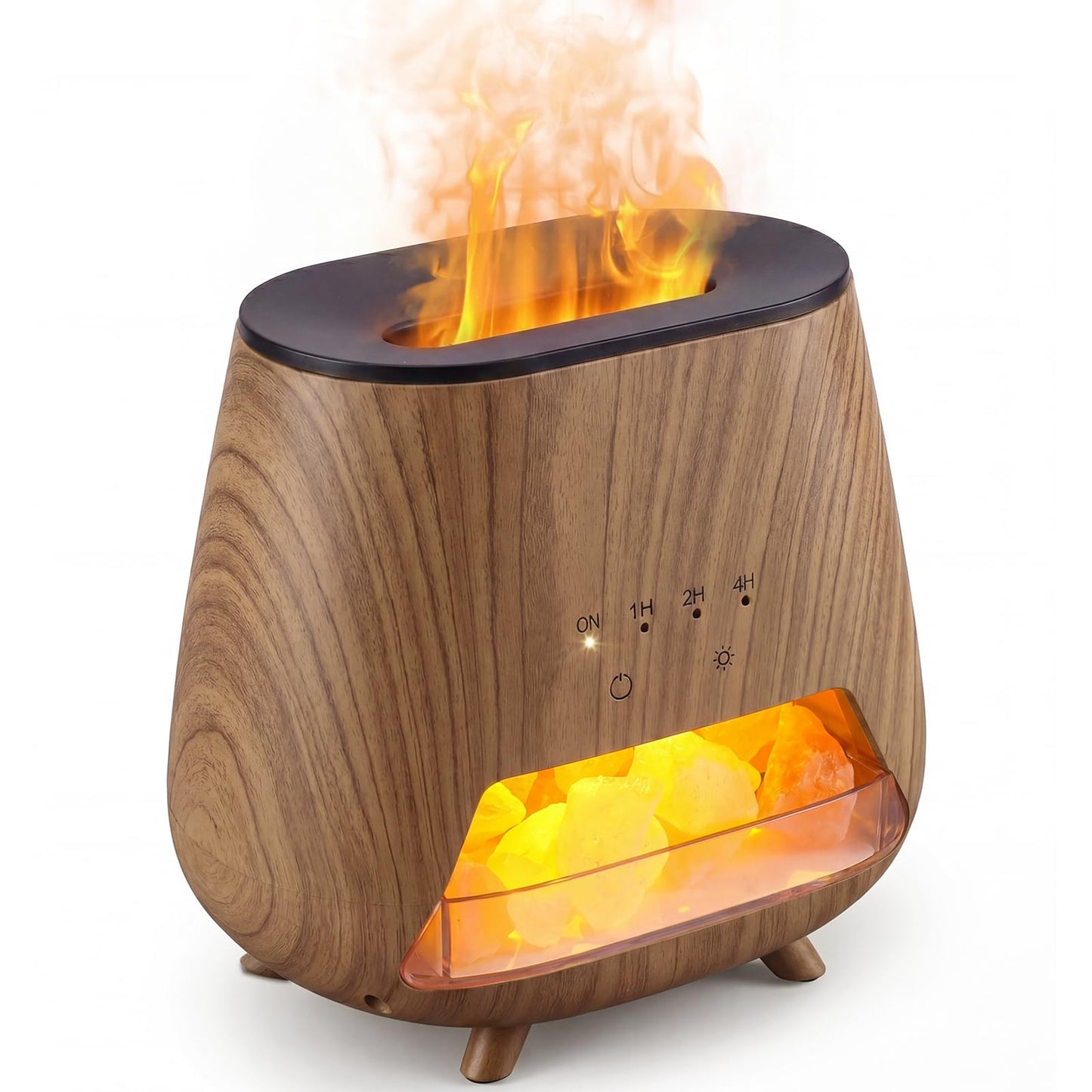 OUWEDW Essential Oil Diffuser for Home, 𝟒-𝐢𝐧-𝟏 Aromatherapy Diffuser & 𝐇𝐢𝐦𝐚𝐥𝐚𝐲𝐚𝐧 𝐒𝐚𝐥𝐭 Lamp, 200ml Cool Mist Humidifier, 𝟗-𝐂𝐨𝐥𝐨𝐫 𝐋𝐄𝐃, Auto Off, Bedroom Office Yoga