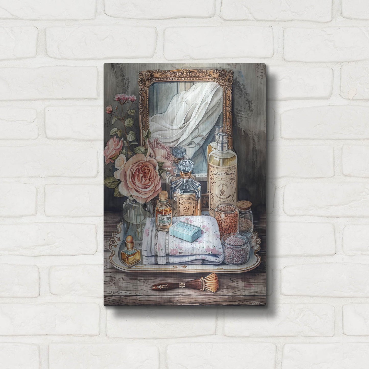 Luxe Metal Art 'Bath Salts' by Momart Metal Wall Art, 12" x 16"