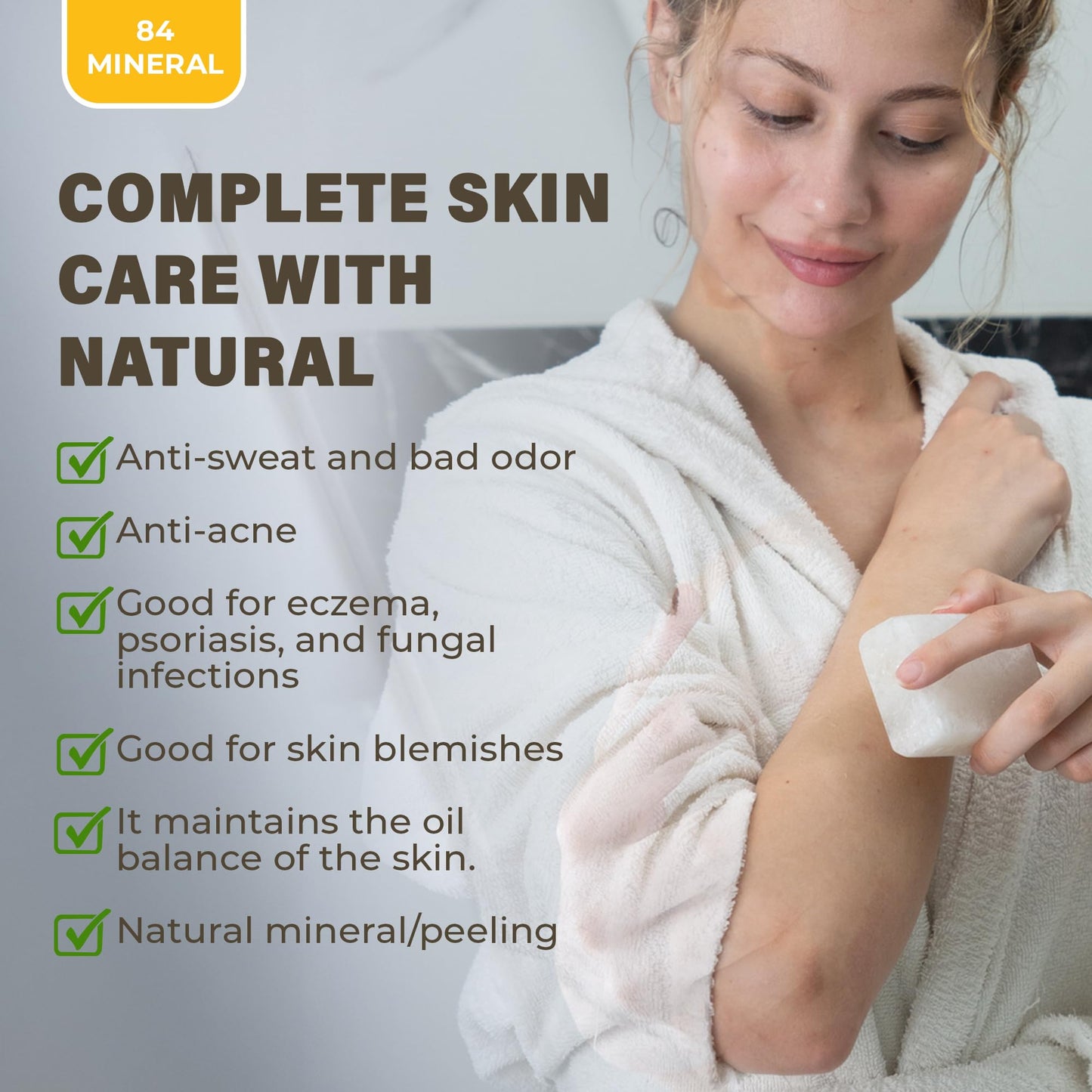 ipeksoy Natural Salt Soap Bar – Purifying and Exfoliating Organic Unscented Bar Soap for Men & Women – Pure Mineral Rock Salt Soap for Gentle Skin Care and Odor Control (Salt (3 Pieces))