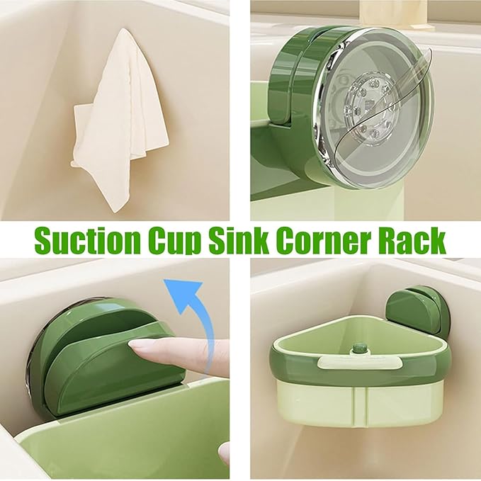 LLQ 2PACK Sink Strainer Basket, 2025 New Upgraded Suction Cup Press Sink