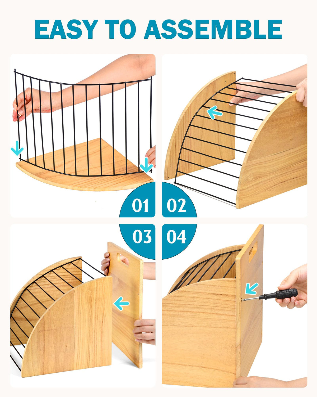 HULISEN 2 Pack Clipboard Holder for Classroom & Office, Wooden Clipboard Storage Organizer with Raised Side Panel & Metal Slots, Wood Clip Board Stand Rack – Clip Board Not Included