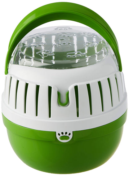 Out & About Medium Plastic Dog Carrier in Green Portable Outdoor Case Ventilated Heavy Duty Hard Sided Sturdy Secure Pet Travel Cage 36L x 26W x 25H