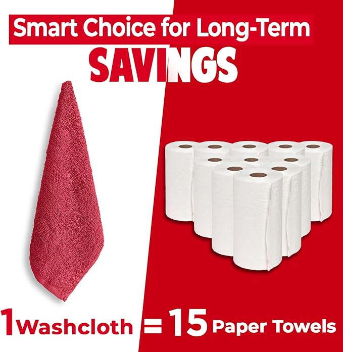 DAN RIVER 24 Pack Wash Cloths for Showering