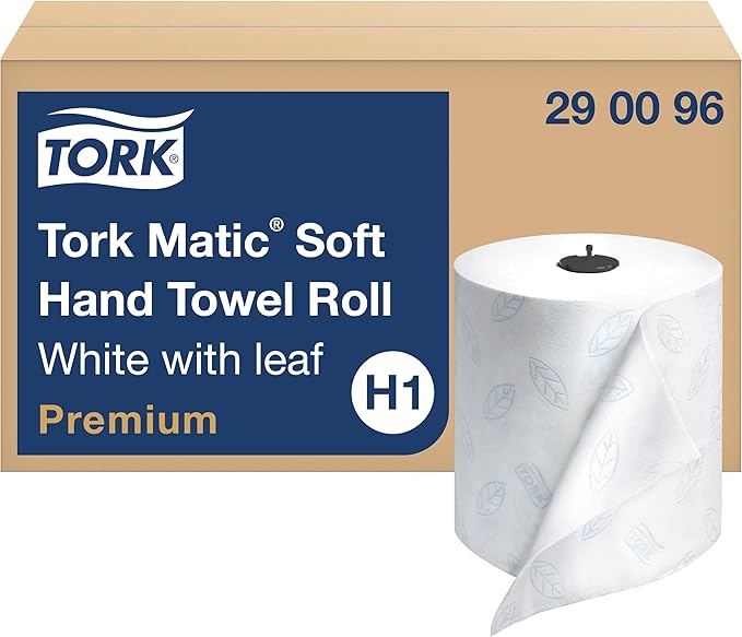 Tork Matic Soft Hand Towel Roll, Quick-Absorbing, Long-Lasting, Thick 2-Ply