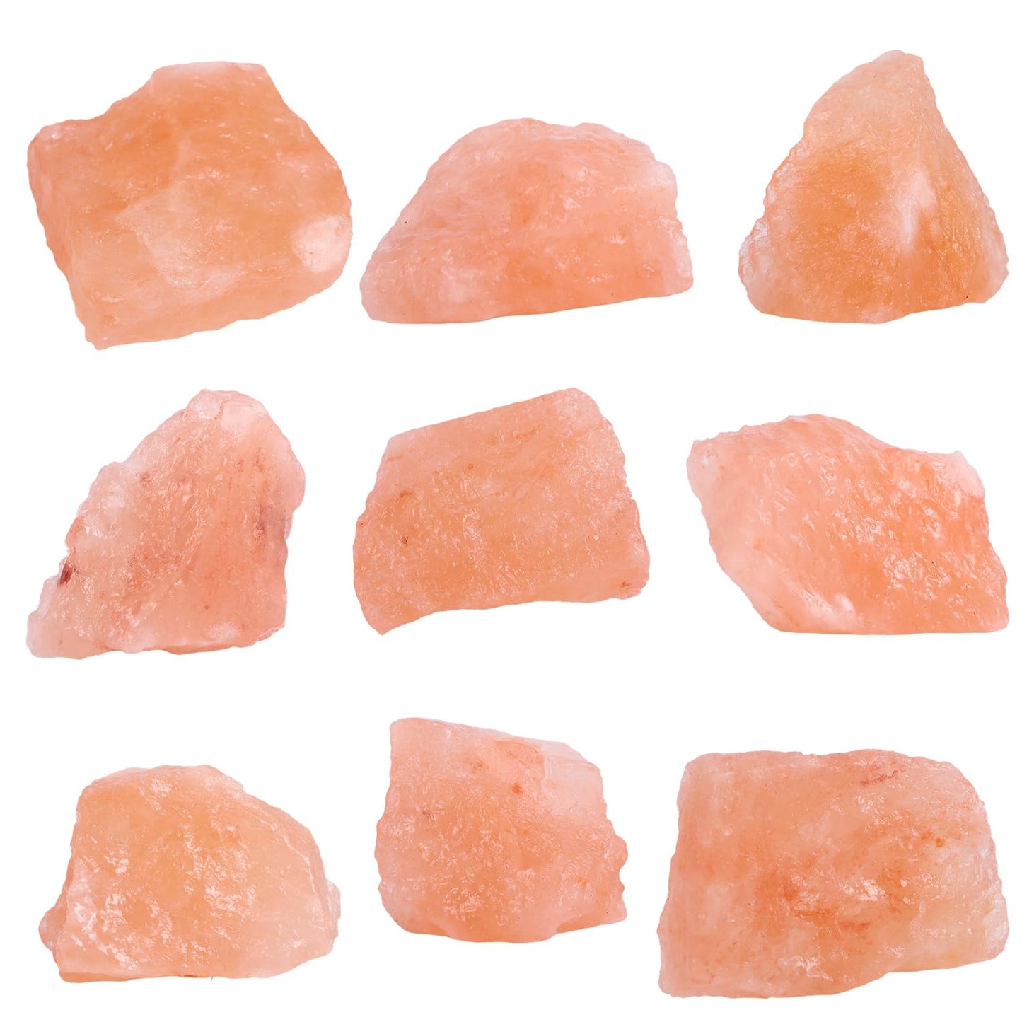 1 Lb Raw Himalayan Salt Stone Crystals, Healing Crystals Natural Rough Orange Salt Stones for Tumbling, Cabbing, Fountain Rocks, Decoration, Polishing, Wire Wrapping, Wicca & Reiki