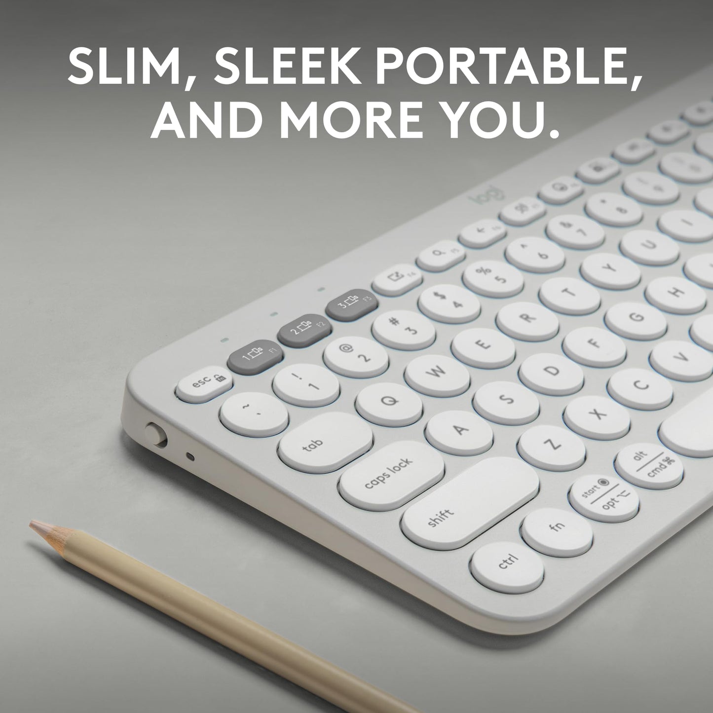 Logitech Pebble Keys 2 K380s, Multi-Device Bluetooth Wireless Keyboard with Customizable Shortcuts, Slim and Portable, Easy-Switch for Windows, macOS, iPadOS, Android, Chrome OS - Tonal Graphite