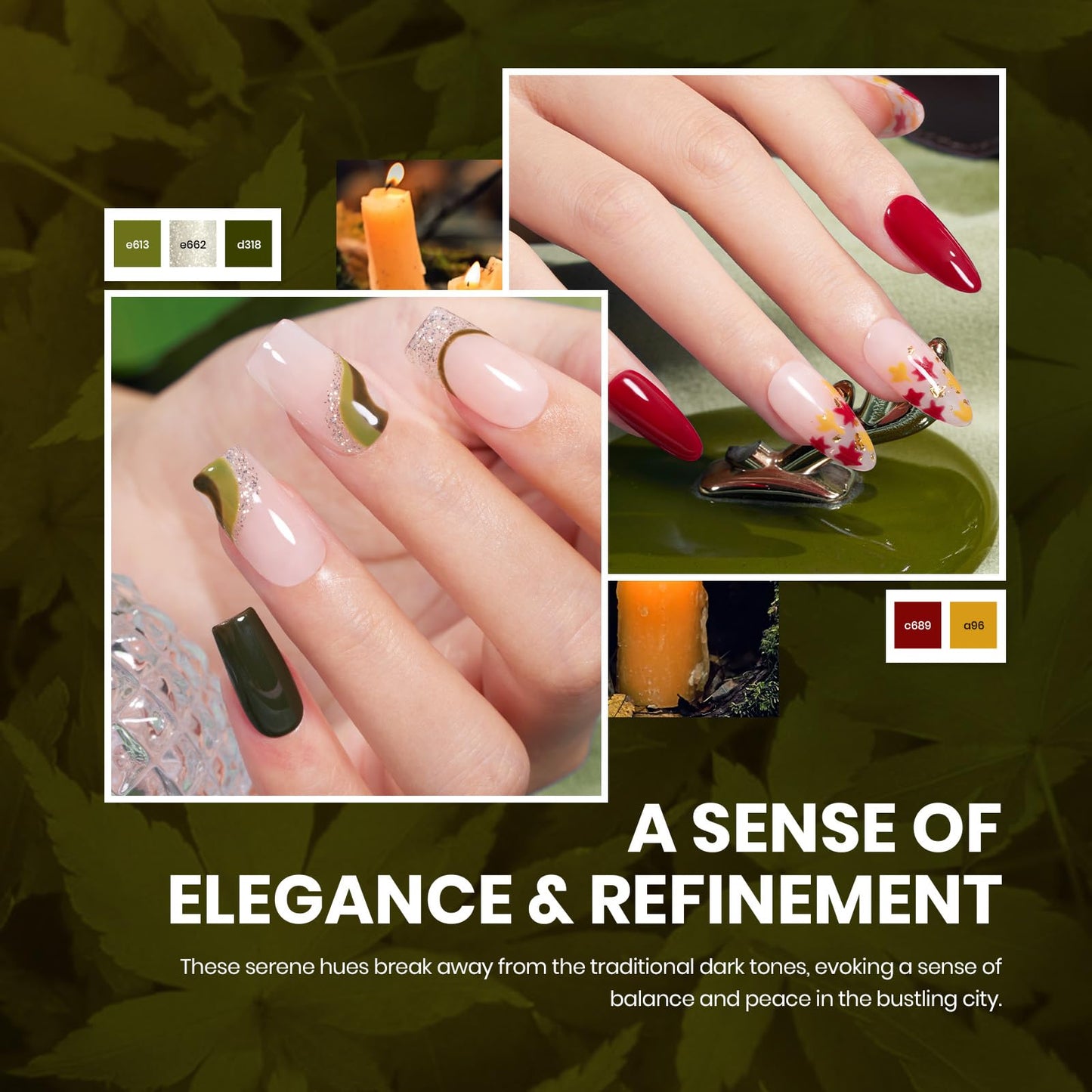 beetles Gel Polish 44pcs Fall Gel Nail Polish Set 36 Colors Brown Burgundy Red Blue Purple Orange Green Black Nude White with Base Top Coat UV LED Needed Salon DIY at Home Gift for Women Colorful Muse