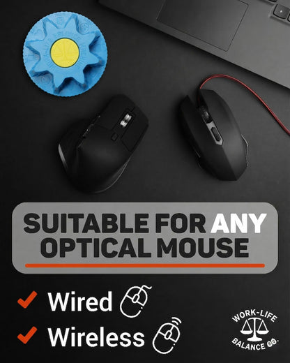 Work-Life Balance Compact Mechanical Mouse Jiggler - Undetectable Device to Keep Mouse Moving and Computer Awake, Cordless Wireless Mover for Remote Work Essentials & WFH, Automatic Wiggler - Freedom