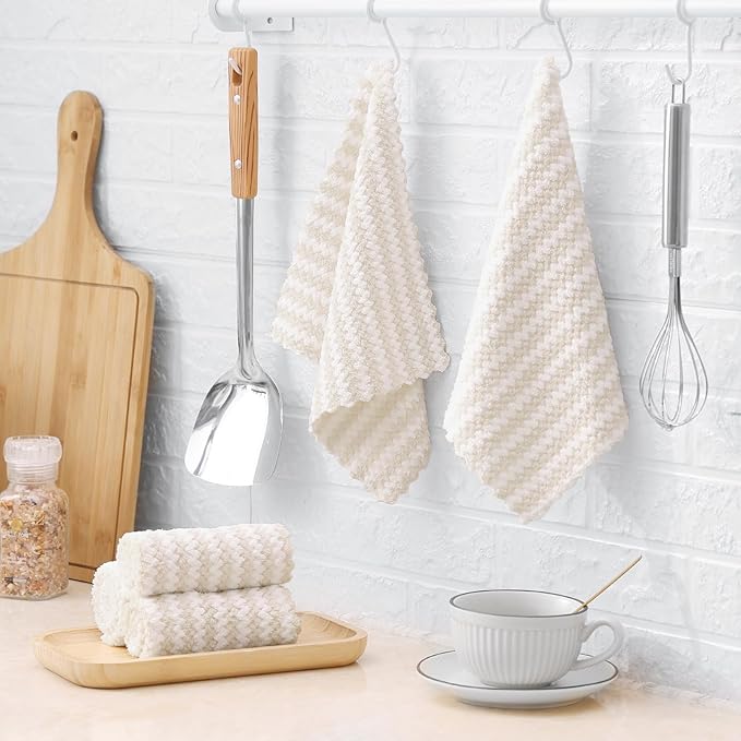 Homaxy 12 Pack Kitchen Dish Cloths, Ultra Soft and Absorbent Dish Towels