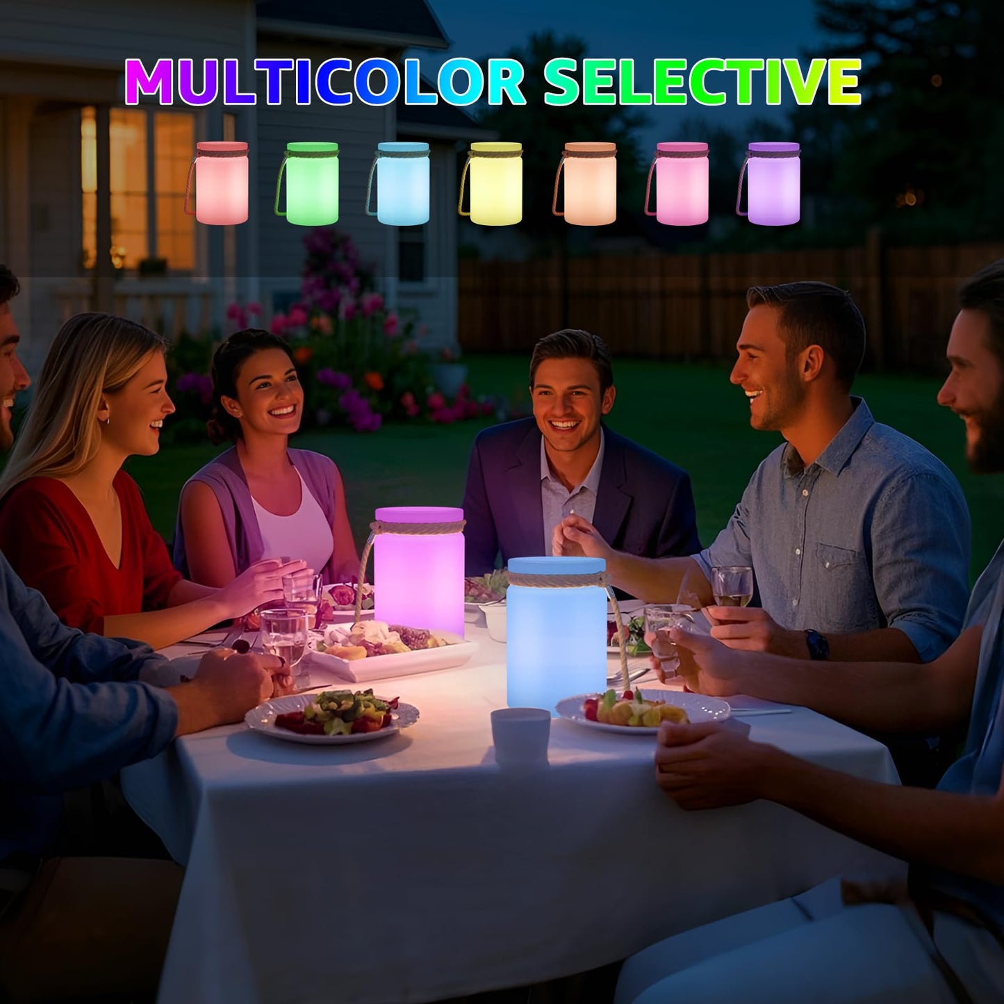 uuffoo LED Lantern Cordless Table Lamp IP44 Shower Safe with Remote, 8-10H Battery Life RGB Warm White Dimmable for Indoor Outdoor Patio Camping Home