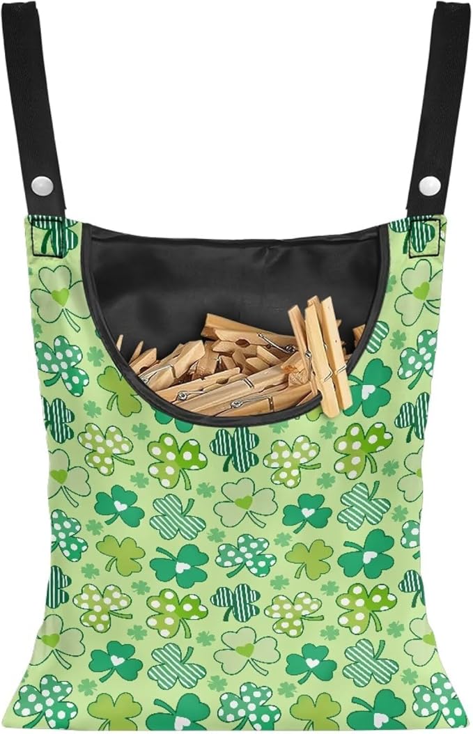 Clothes Pin Hanging Bag with Hanging Rope 14.5 X 12 Inch Clothespin Bag