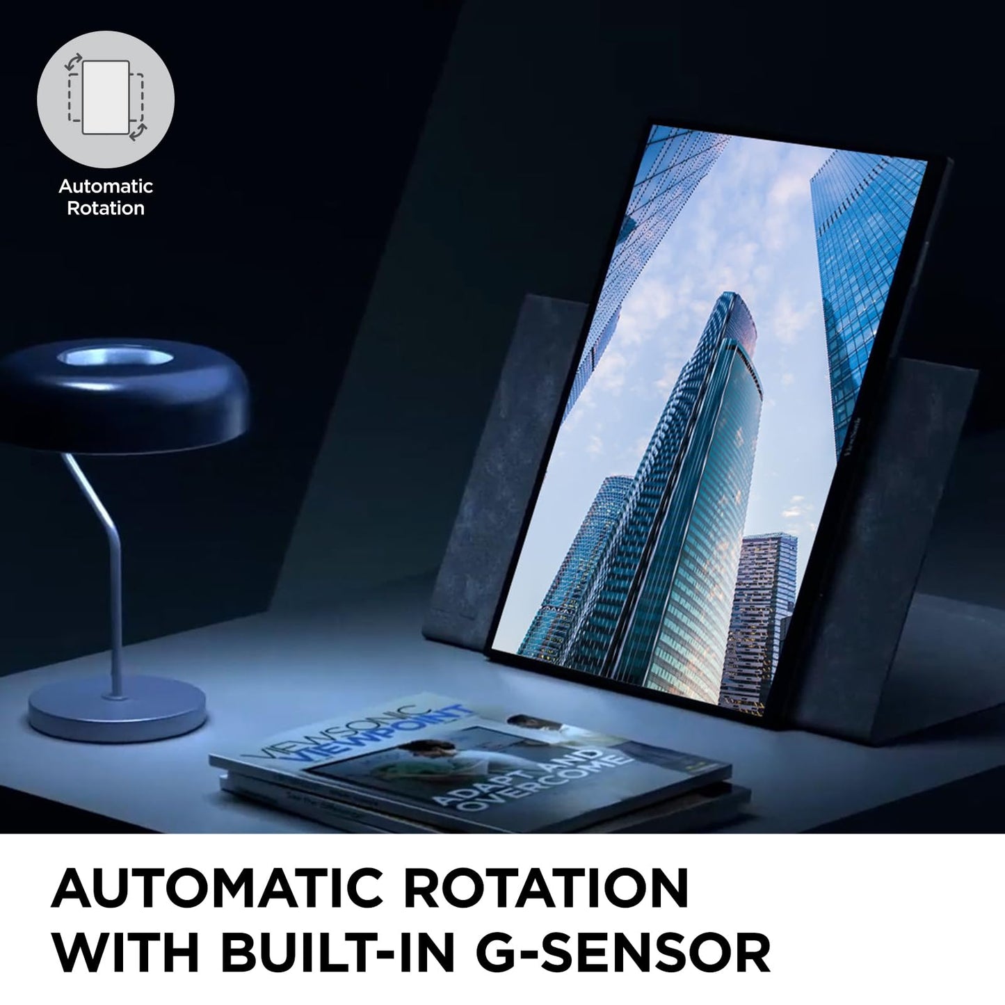 ViewSonic VA1653 16 Inch 1080p FHD IPS Portable Monitor with Eye Care, Built-in Stand, USB C, Mini HDMI, and Protective Case External Second Screen for Laptops, PC, Mac, and Gaming Consoles