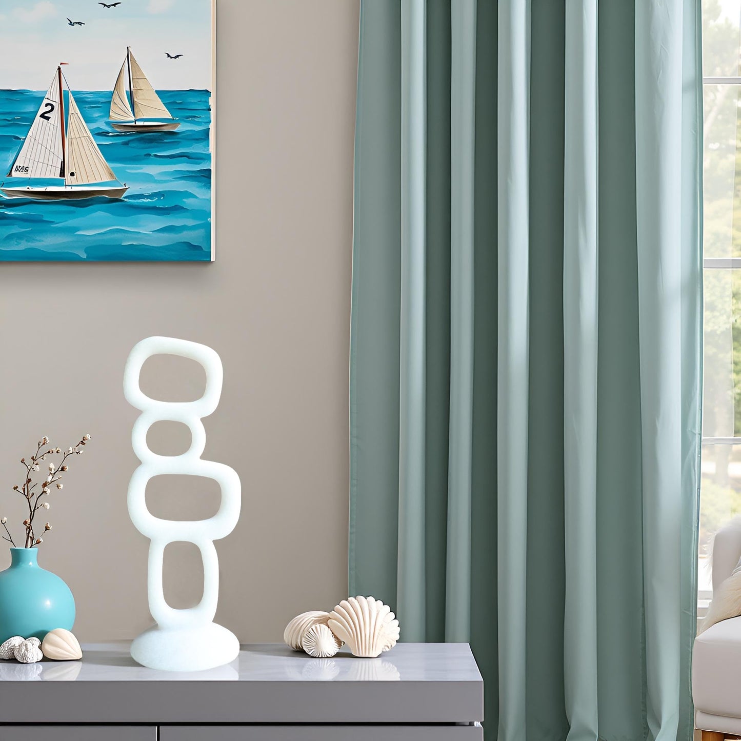 14'' Abstract Decorative Sculpture Ornament, Modern Art Statue Table Decor with Base, Accent Figurine for Dining Room Living Room Office Centerpiece ,Home Decor,Coffee Table Statues,Desk Decor