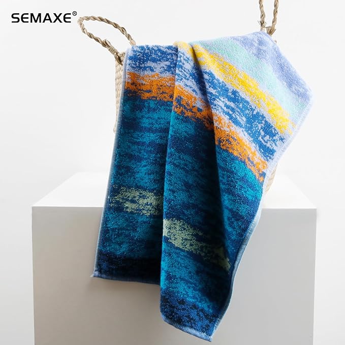SEMAXE 12 Pack Hand Towels for Bathroom, 100% Cotton Towels