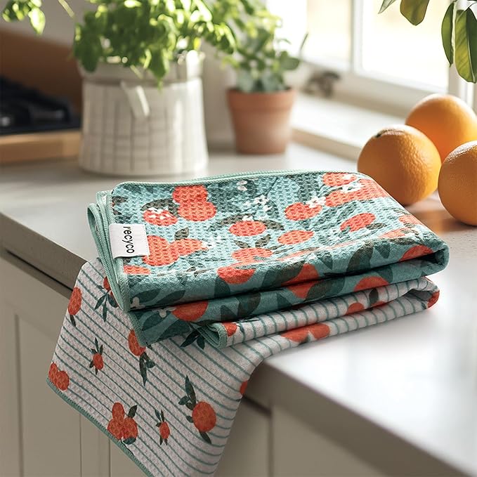 RECYCO Waffle Kitchen Towel Set of 2