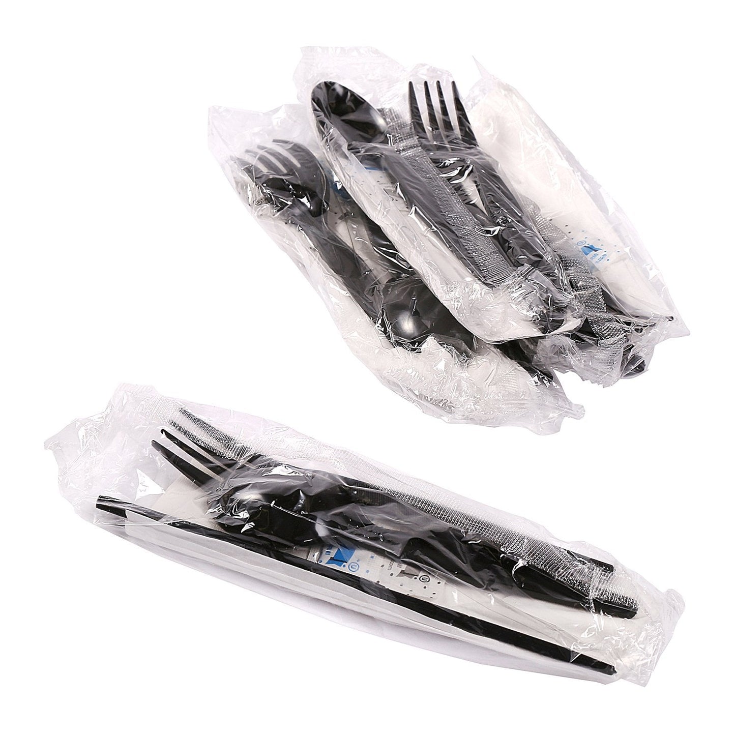 AmerCare Six Piece Meal Kit with 12 x 13 Napkin, Salt and Pepper, Medium-Heavy Weight Fork, Knife, and Teaspoon, Case of 250
