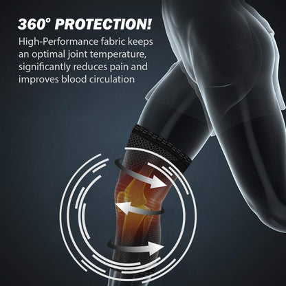 POWERLIX Knee Support for Women/Men, Knee Brace Compression Sleeve Support for Arthritis, Joint Pain, Ligament Injury, Meniscus Tear, ACL, MCL, Tendonitis, Running, Squats, Sports, Black, Large