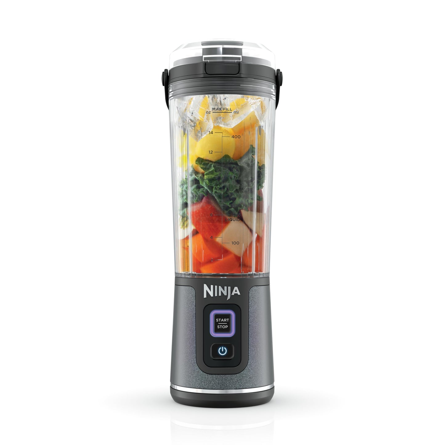 Ninja BC151BK Blast Portable Blender, Cordless, 18oz. Vessel, Personal Blender-for Shakes & Smoothies, BPA Free, Leakproof-Lid & Sip Spout, USB-C Rechargeable, Dishwasher Safe Parts, Black