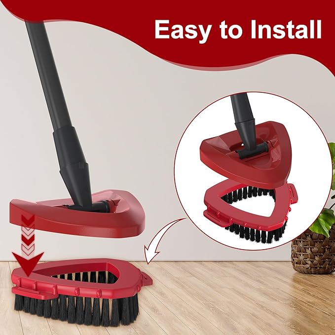 Replacement Scrub Brush for O-Cedar 2-Tank System, 4.4" Triangular Spin Mop
