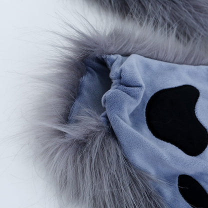 Adolala Faux Fur Fox Tail Cat Wolf Set Plush Mask Fluffy Paw Gloves Halloween Christmas Party for Women